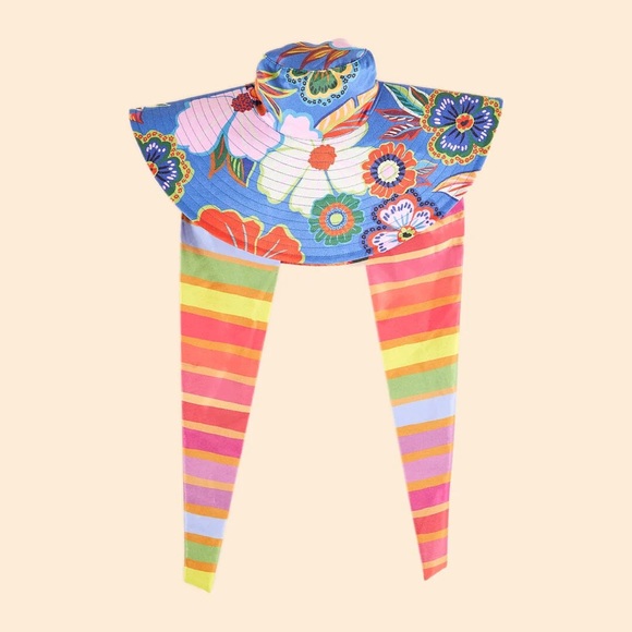 NWT FARM Orange Blooming Garden Hat - Picture 3 of 5